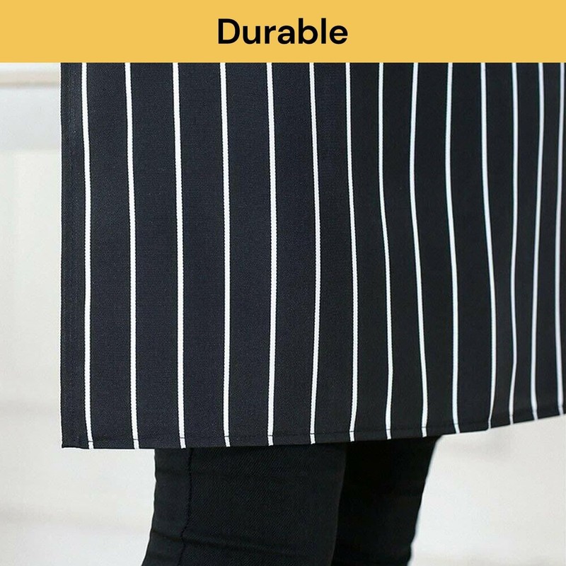 EZONEDEAL Bib Apron, Unisex Aprons Adjustable Waterdrop Resistant With 2