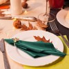 18 Pcs Thanksgiving Napkin Rings & Fall Cloth Napkins Set