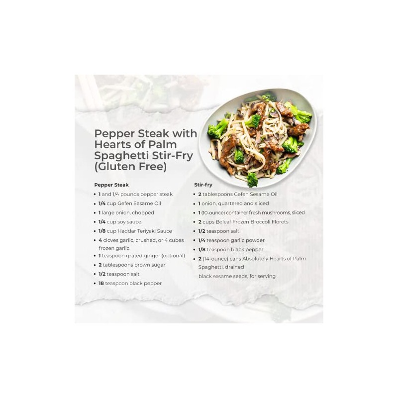 Absolutely Gluten Free Grain Fee Hearts of Palm Spaghetti 14oz