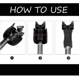 Bkemkri Pack of 2 Protection for Seat Post, Spring-Loaded Protection for Suntour Neoprene Cuff, Nylon Sleeve, Spring-Loaded Seat Post, Black Protective Cover as Finger Protection and Protection