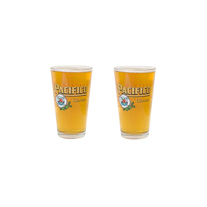 Pacifico Anchor Logo Full Color Pint Glass - Set of