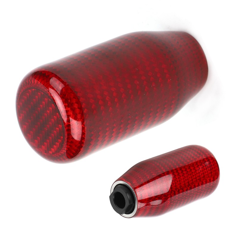 Universal Car Gear Shift Knob Head Aluminum Carbon Fiber Auto