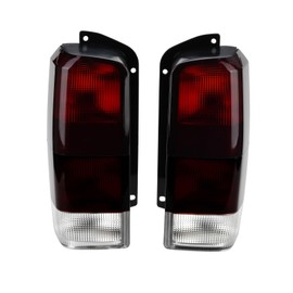 Azumka Fits for Jeep 97-01 XJ Tail Lights - Red/Smoked Lens Rear Tail Lamps Set (Left + Right) Compatible with 1997-2001 Cherokee XJ Chassis CH2800128 4897399AA