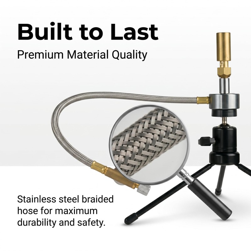 Cybring Propane Torch Head with Adjustable Tripod, Hands-Free Pencil Flame