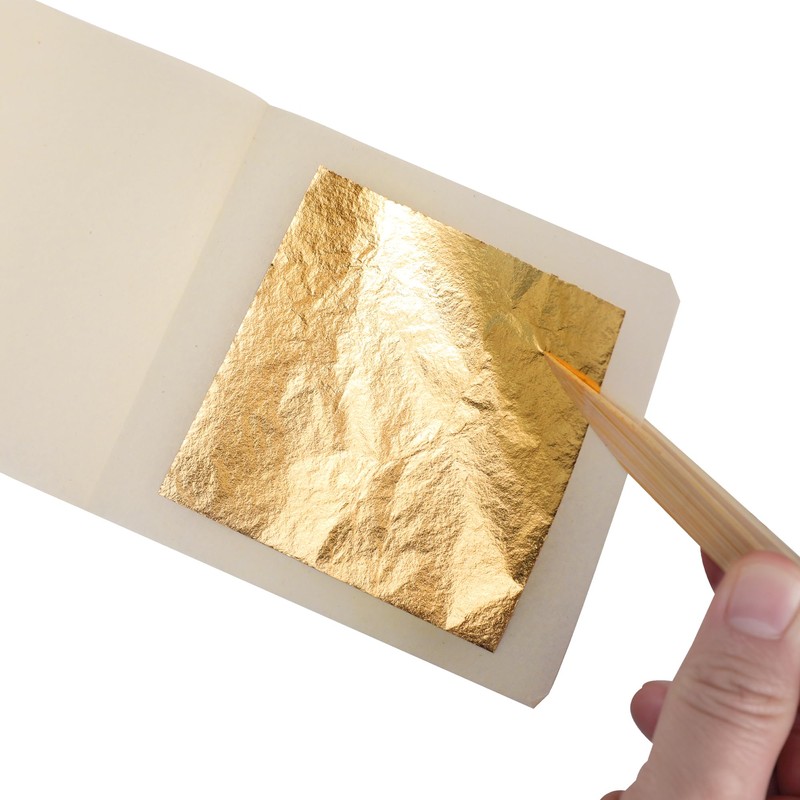 VGSEBA Gold Leaf Sheets,10 Pieces 8cmx8cm Imitation Gold Foil Sheets