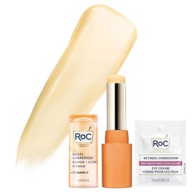 RoC Multi Correxion Revive + Glow Vitamin C Eye Balm (0.14 oz) with Retinol Eye Cream Packette