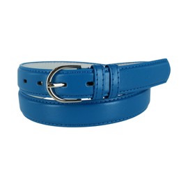 CTM® Women's Leather 1 1/8 Inch Dress Belt, XL, Royal Blue