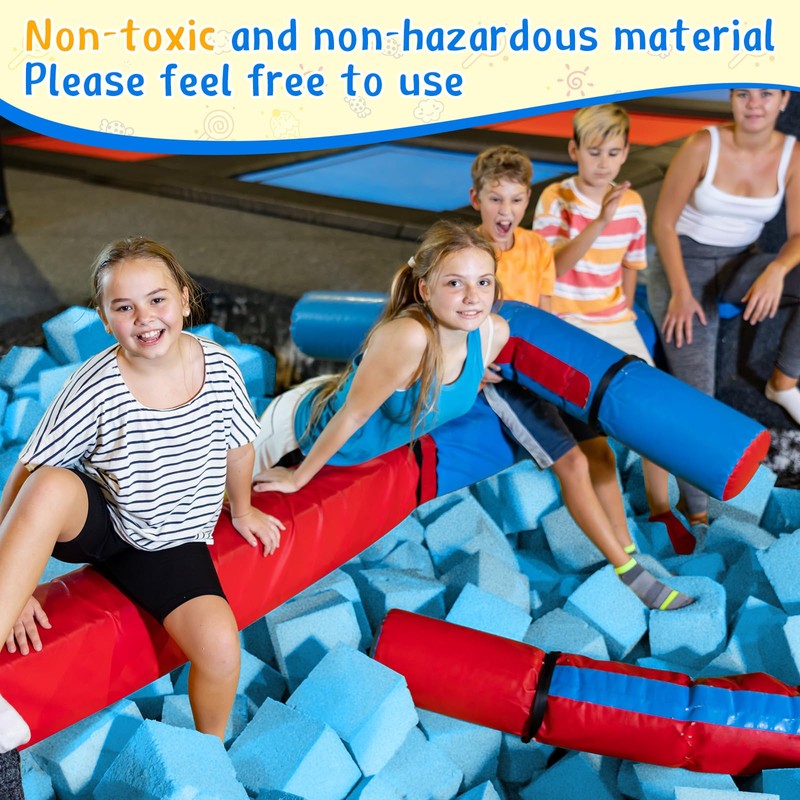 Treela 100 Pieces Foam Pit Blocks, Trampoline Padding for Gymnastics,