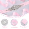 Belts for Women Dresses Plus Size Pink Sash Rhinestone Bridal