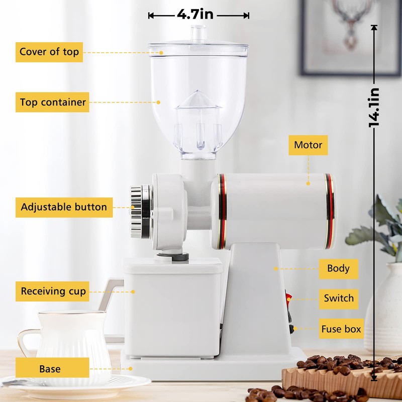 Flyseago Burr Coffee Grinder Electric Espresso Grinder Commercial & Homeuse