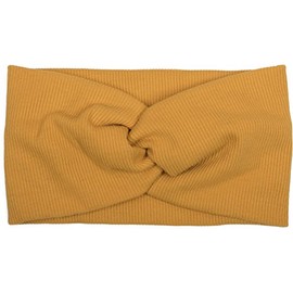 styleBREAKER hairband in a fine rib look with bow, headband, ladies, 04026009, Colour:Mustard