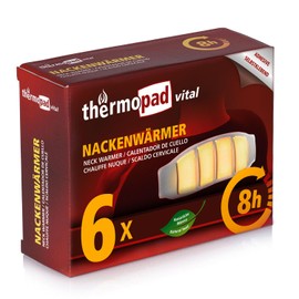 Thermopad THERMOPAD Nackenwärmer – DAS ORIGINAL: 6x Wärmepflaster für 8 Stunden Wärme I Sofort einsatzbereite Wärmeauflage mit extra warmen Heatpads – Heizkissen als Schulterwärmer oder Nierenwärmer
