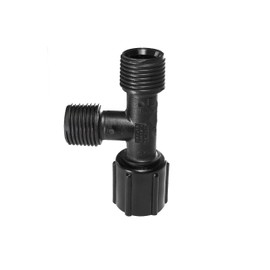 PEXLOCK 30836 Pex Tee, 1/2" M x 1/2" BSP, SWV x 1/2" M, Black