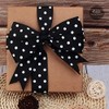 Ribbli Grosgrain Polka Dot Craft Ribbon,1-1/2 Inch,10-Yard Spool,Black with White