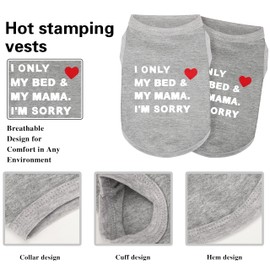 Stylish Cotton Dog Shirt with Print, Soft & Breathable, All-Season Comfort, Fits Most Breeds - Perfect Pet Apparel for Small, Medium, Large Dogs.Grey&l