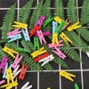 CCINEE 1 Inch 100pcs Mini Wooden Craft Clothespins Small Clothes