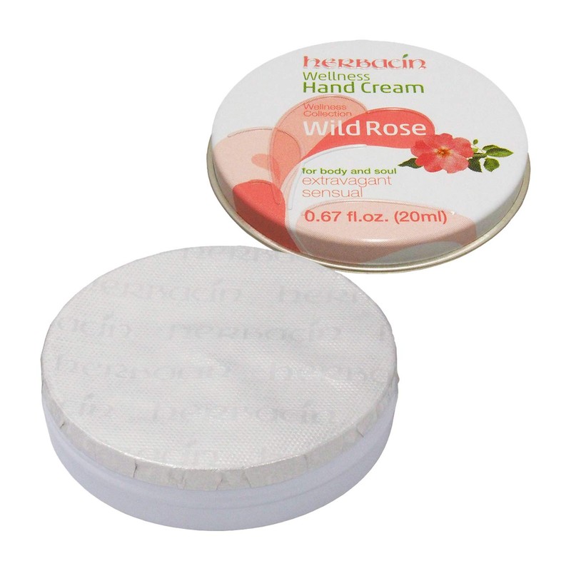 Herbasin Hand Cream Rose Can, 0.7 fl oz (20 ml),