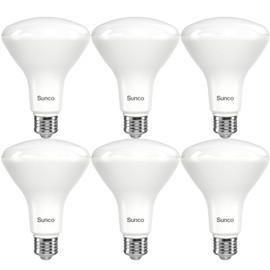 Sunco 6 Pack BR30 LED Bulbs, High Output 1200 Lumens, Indoor Flood Lights, 11W Equivalent 65W, 5000K Daylight, E26 Base, Interior Dimmable Recessed Can Light Bulbs.