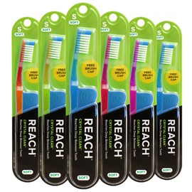Reach Crystal Clean Cepillo de dientes cerdas suaves, 1 unidad (paquete de 6)