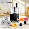COOKLEE Food Processor, 600 Watts, 6 Functions Electric Vegetable Chopper