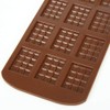 2 Pack 12-Cavity Silicone Mini Rectangle Thin Waffle Chocolate DIY