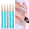 WOKOTO 5 Pcs Nail Art Brushes Set Aqua Gradient Nail