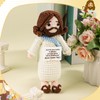 lasuroa Positive Jesus, Crochet Jesus Knitted Doll Christian Plush Positive