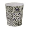 JVL Mosaic Navy Waste Paper Bin, Set of 2