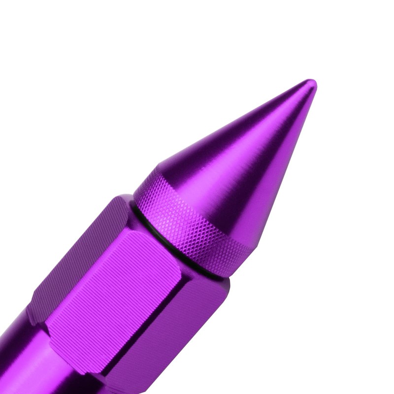Purple 20 PCS M12x1.5 Lug Nuts Spiked 60mm Extended Tuner