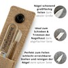 SCHMIERZEUG Glass Nail File, Glass Manicure Stick & Felt Case