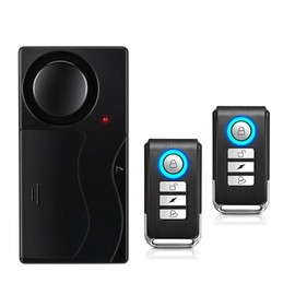 Mengshen Anti Theft Bicycle Alarm Bicycle Safety Alarm Vibration Motion Sensor Security Alarm System for E-Bike Bicycle Door Window Car (2 Remote Controls Included)