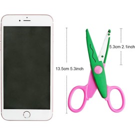 HENWUBEI Decorative Paper Edge Scissor Set –5'' Colorful Paper Edger Scissors Great forTeachers, Crafts, Scrapbooking, DIY Projects and Crafts, Set of 6 (5inch)