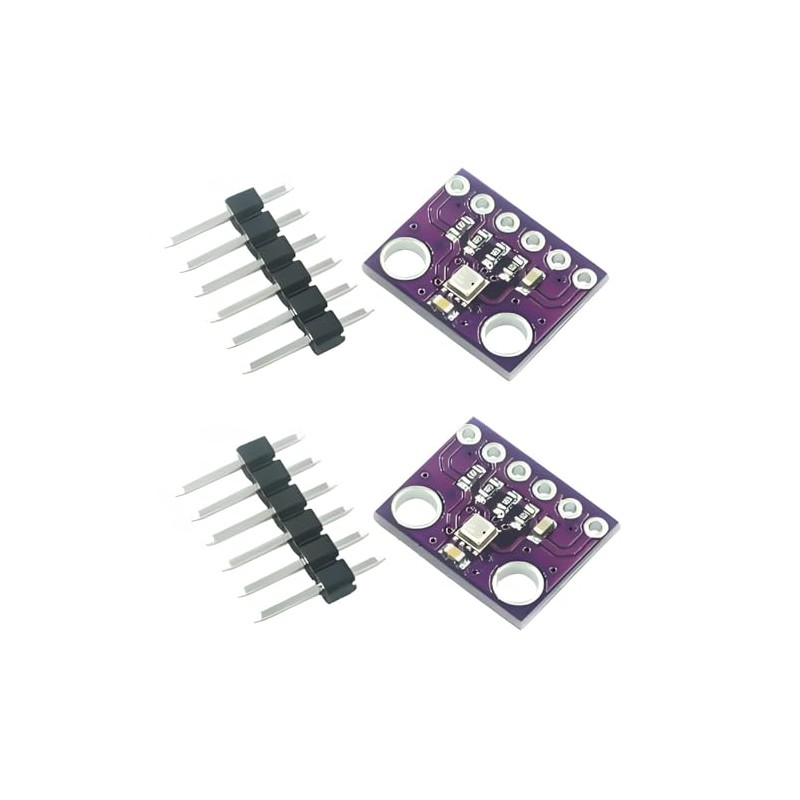 tictocstore 2pcs GY-BME280-3.3 High-Precision 3-in-1 Environmental Sensor Module - Temperature,
