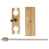 Pssopp 2 Holes Wooden Separating Funnel Stand Holder Adjustable Height
