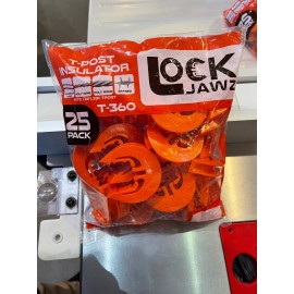LockJawz Electric Fence T Post Insulators (25)pk  - Orange (T-360)
