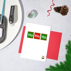 Funny Scientific Christmas Card - Ho Ho Ho Periodic Table