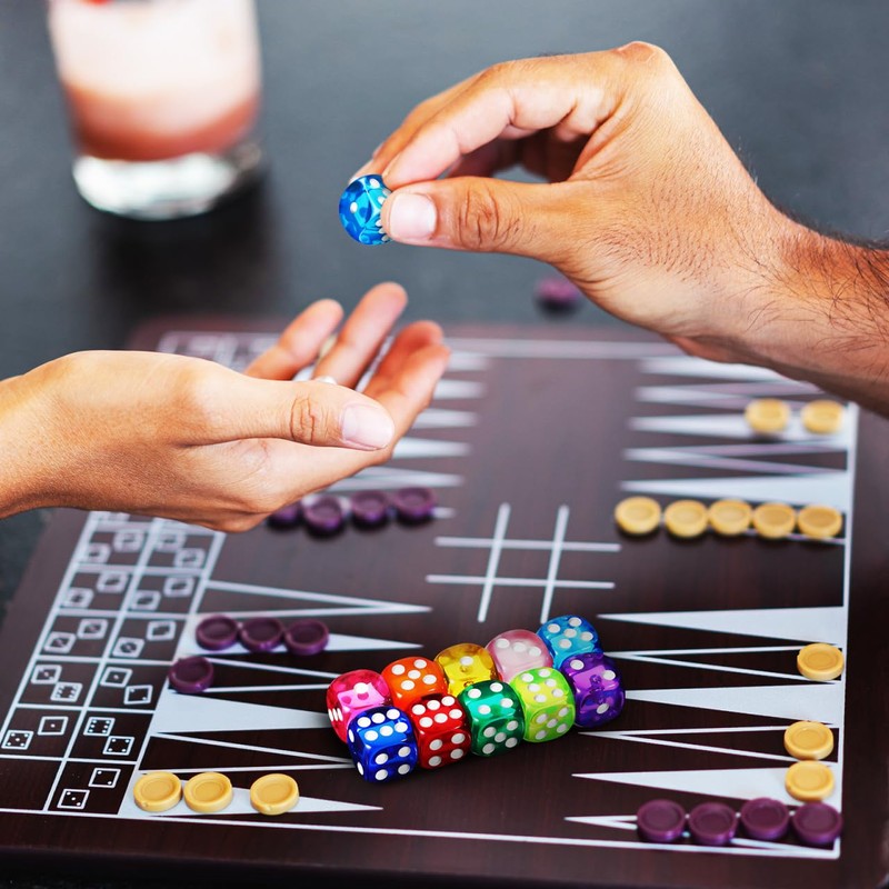 EXCEART 100pcs Bar Dice Drinking Game Dice Small Dice Mtg