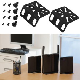 Be In Your Mind 2Pcs Switch Adjustable Rack Rack Mount Kit Adjustable Hole Distance 13-35mm Compatible with Buffalo Tech 17.3 Inch Compatible with Cisco 45x44.5x25mm Black