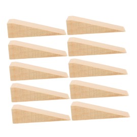 WHAMVOX 10pcs Wooden Door Stoppers Durable for Door Stopping Easy Installation Non Deforming Wooden Wedge for Home Use