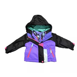 Cat & Jack Toddler Girls' Color Block 3-in-1 Jacket  (Ebony 12M)