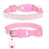 FUNAT Rhinestone Cat Collar with Bell, Microfiber Soft and Comfortable