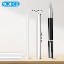 Ainiv 100 Pack Hot Glue Sticks, Mini Glue Sticks for Hot Glue Gun, 0.27" Diameter x 4" Long, Large Hot Glue Gun Sticks for All Purpose, Quick Bonding for Art DIY Craft, Clear