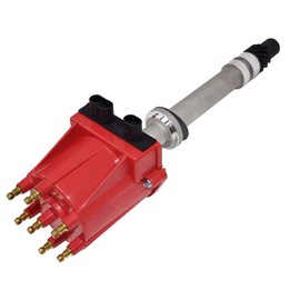 A-Team Performance - OEM Distributor 4.3L V6 TBI EFI - Compatible with GMC Chevy 262 1985-199 6 Cylinders Blazer S10 S15 Jimmy Sonoma C K Truck Pontiac, Red Cap - Distributor Cap Rotor Kit