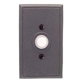 Emtek Wrought Steel Rectangular Lighted Doorbell Button