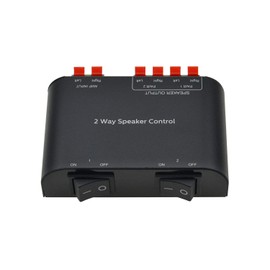 ADWITS 2-Channel Speaker Switcher Selector Box, Speaker Selector with Terminal Clap 1 Input to 2 Output, 150W per Channel RMS DC Current