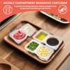 RE:BLEU Double Compartment Snack Containers with Lids – Disposable Condiment