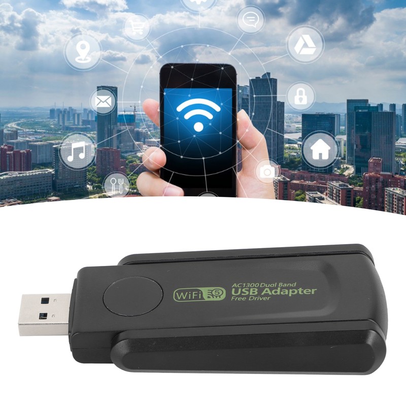 Wireless Network Card Adapter 1300Mbps 2.4G 5G Dual Band High