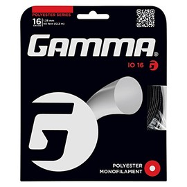 Gamma Sports iO 18g Tennis String Set, 40', Black