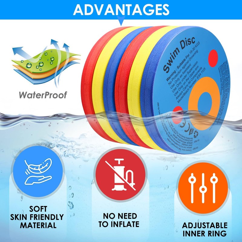 HOTENEAIRE Swimming float discs EVA Foam Swim Arm Band Float