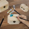 Anktily 3 Pack Wood Treasure Chest, 3 Size Unfinished Wooden